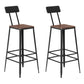Industrial 1/2/5/9 Pieces Bar Table Set Rectangle Pine Wood Counter Table with High Stools
