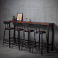 Industrial Rectangle Solid Wood Bar Table Set 1/5 Pieces Counter Table with High Stools Clearhalo 'Bar Furniture' 'furn' 'furn_home_bar_bar_sets' 'Furniture' 'Home Bars & Bar Sets' 'home_bar_bar_sets' 'Kitchen & Dining Furniture' 5571326