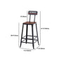 Industrial Rectangle Solid Wood Bar Table Set 1/5 Pieces Counter Table with High Stools Clearhalo 'Bar Furniture' 'furn' 'furn_home_bar_bar_sets' 'Furniture' 'Home Bars & Bar Sets' 'home_bar_bar_sets' 'Kitchen & Dining Furniture' 5571335