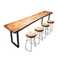 Mesa de barra de madera maciza rectangular industrial Juego de mesa 1/5/7 Piezas de mostrador con heces