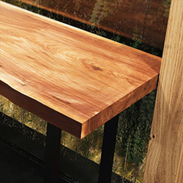 Mesa de barra de madera maciza rectangular industrial Juego de mesa 1/5/7 Piezas de mostrador con heces