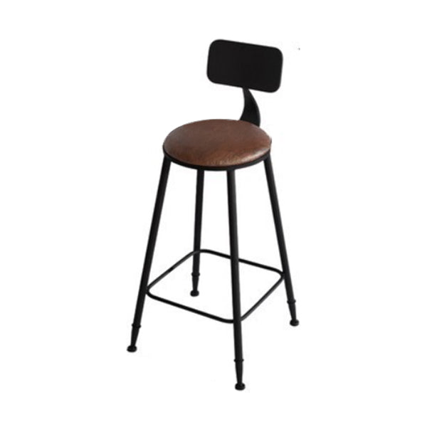 Industrial Wood Pub Dining Set 1/3/5 Pieces counter Table with Upholstered Stools Brown 30"H Stool (Single) Clearhalo 'Bar Furniture' 'furn' 'furn_home_bar_bar_sets' 'Furniture' 'Home Bars & Bar Sets' 'home_bar_bar_sets' 'Kitchen & Dining Furniture' 5571443
