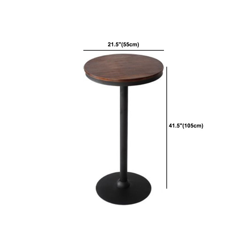 Industrial Wood Pub Dining Set 1/3/5 Pieces counter Table with Upholstered Stools Clearhalo 'Bar Furniture' 'furn' 'furn_home_bar_bar_sets' 'Furniture' 'Home Bars & Bar Sets' 'home_bar_bar_sets' 'Kitchen & Dining Furniture' 5571450