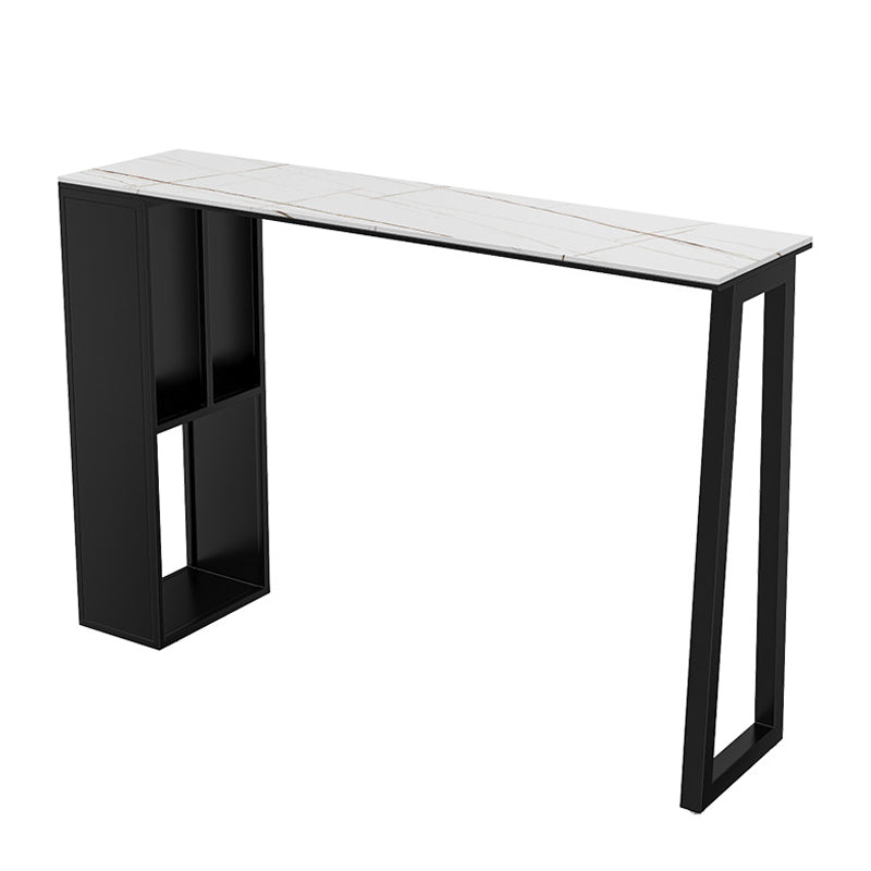 Mesa de barra contemporánea Juego de barra de piedra 1/2/3 PCS Table y taburetes con base de metal