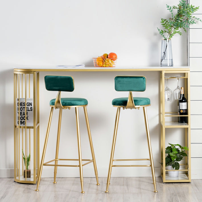 Moderno 1/3 pezzi da bar set tavolino in pietra con sgabelli alti per soggiorno