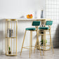Moderno 1/3 pezzi da bar set tavolino in pietra con sgabelli alti per soggiorno