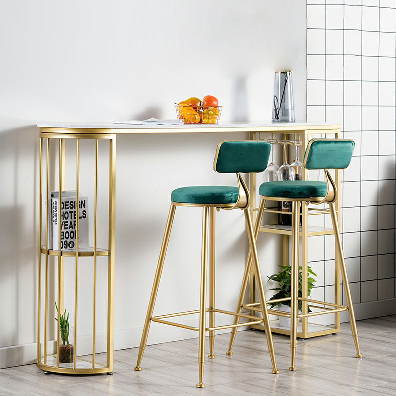 Moderno 1/3 pezzi da bar set tavolino in pietra con sgabelli alti per soggiorno