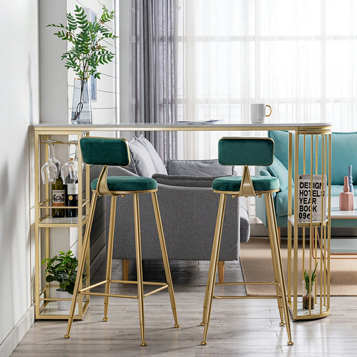 Moderno 1/3 pezzi da bar set tavolino in pietra con sgabelli alti per soggiorno