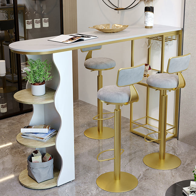 Modern 1/5 Pieces Bar Table Set Stone Counter Table with High Stools for Living Room Clearhalo 'Bar Furniture' 'furn' 'furn_home_bar_bar_sets' 'Furniture' 'Home Bars & Bar Sets' 'home_bar_bar_sets' 'Kitchen & Dining Furniture' 5571558