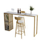 Table de table de bar en marbre rectangle luxueux Table de comptoir 1/3 pièces avec tabourets hauts