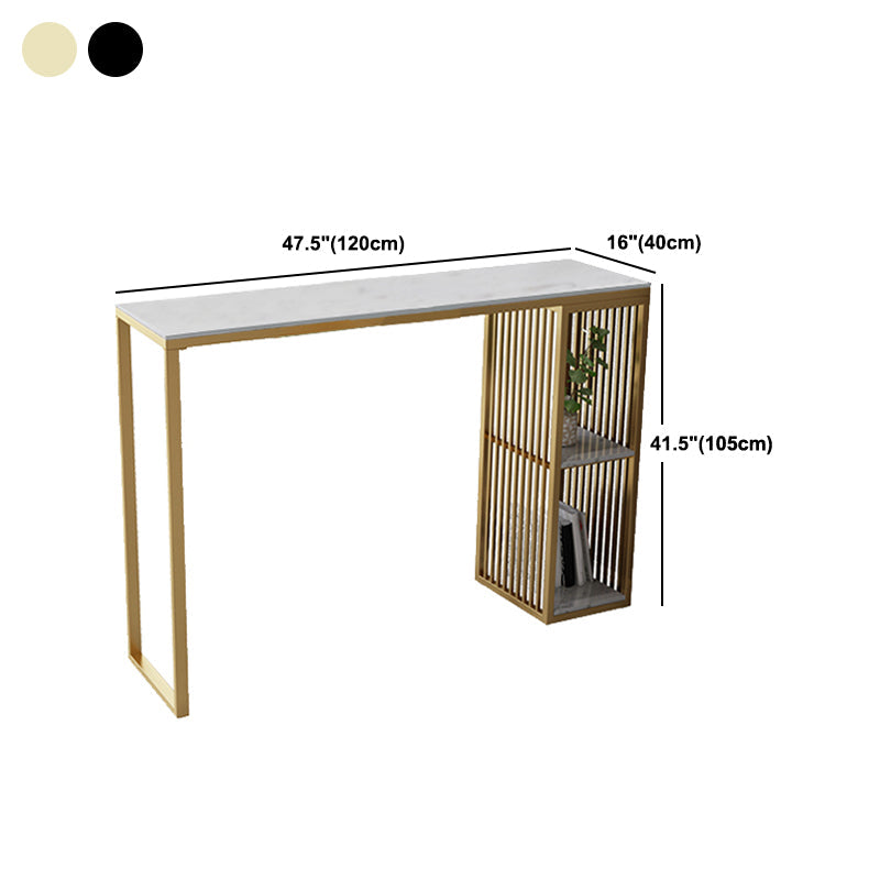 Table de table de bar en marbre rectangle luxueux Table de comptoir 1/3 pièces avec tabourets hauts