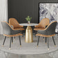 Glam Sintered Stone Dining Table Set Round 1/5 Pieces Dining Set for Home Use