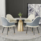 Glam Sintered Stone Dining Table Set Round 1/5 Pieces Dining Set for Home Use