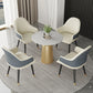 Glam Sintered Stone Dining Table Set Round 1/5 Pieces Dining Set for Home Use