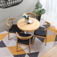 Modern Style Round Solid Wood Dining Set 1/2/3/4/5 Pieces Dining Set for Dining Areas 5 Pieces: Table, 4 Chairs Clearhalo 'Dining Room Sets' 'Dining Tables & Seating' 'dining_room_set' 'furn' 'furn_dining_room_set' 'Furniture' 'Kitchen & Dining Furniture' 5571622