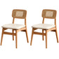 Modern Solid Wood Dining Set 1/2/3/4/5 Pieces Dining Furniture 2 White Chairs Clearhalo 'Dining Room Sets' 'Dining Tables & Seating' 'dining_room_set' 'furn' 'furn_dining_room_set' 'Furniture' 'Kitchen & Dining Furniture' 5571645