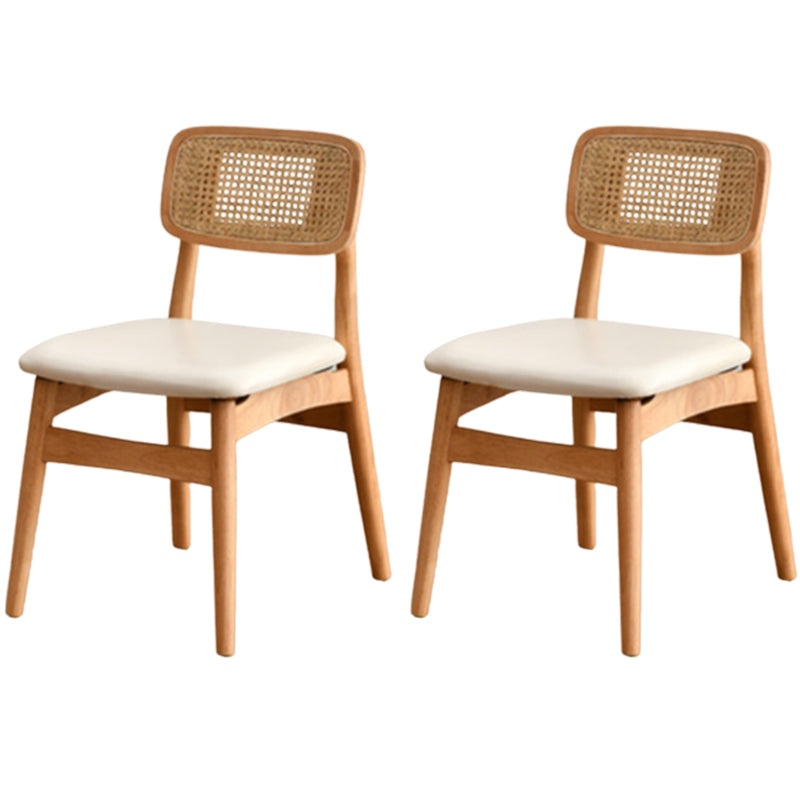 Modern Solid Wood Dining Set 1/2/3/4/5 Pieces Dining Furniture 2 White Chairs Clearhalo 'Dining Room Sets' 'Dining Tables & Seating' 'dining_room_set' 'furn' 'furn_dining_room_set' 'Furniture' 'Kitchen & Dining Furniture' 5571645
