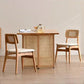 Modern Solid Wood Dining Set 1/2/3/4/5 Pieces Dining Furniture 3 Pieces: Table, 2 White Chairs Clearhalo 'Dining Room Sets' 'Dining Tables & Seating' 'dining_room_set' 'furn' 'furn_dining_room_set' 'Furniture' 'Kitchen & Dining Furniture' 5571648