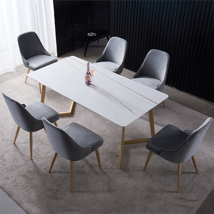 Set da pranzo contemporaneo da 1/2/5/7 pezzi, mobili da pranzo in pietra