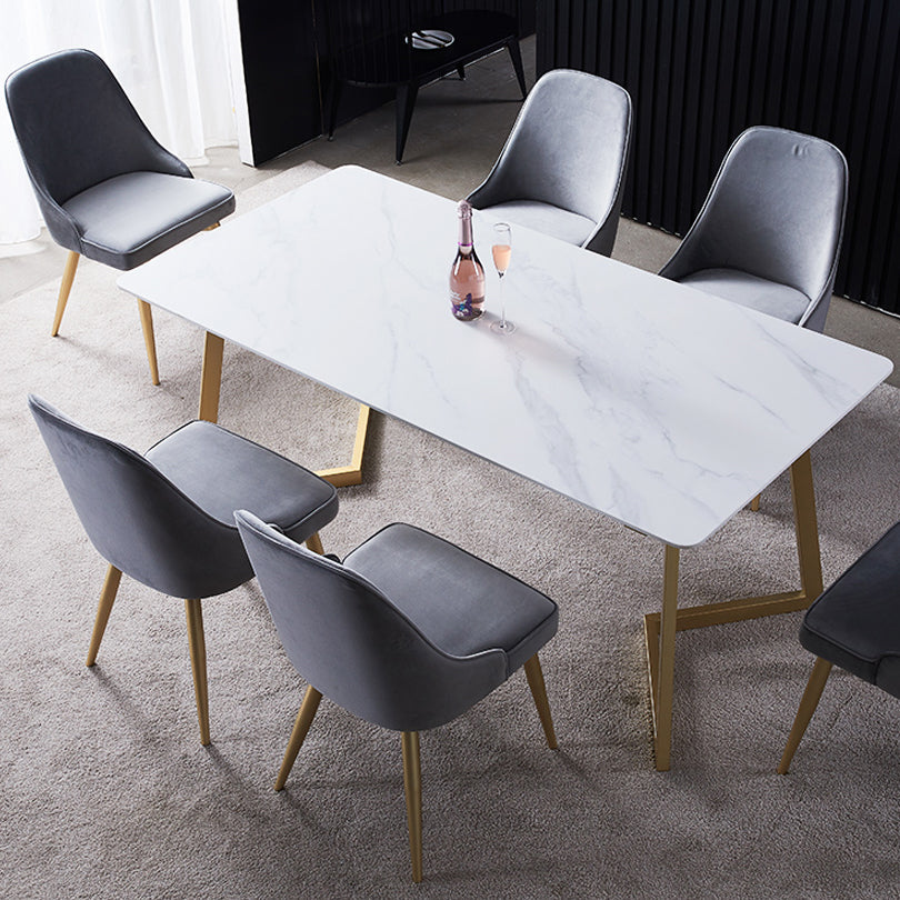 Set da pranzo contemporaneo da 1/2/5/7 pezzi, mobili da pranzo in pietra