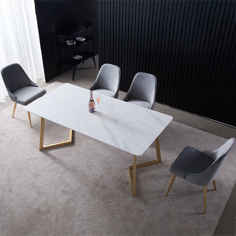 Set da pranzo contemporaneo da 1/2/5/7 pezzi, mobili da pranzo in pietra