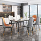 Modern Rectangle Dining Set 1/4/5/7 Pieces Stone Top Legs Indoor Dinette Set Clearhalo 'Dining Room Sets' 'Dining Tables & Seating' 'dining_room_set' 'furn' 'furn_dining_room_set' 'Furniture' 'Kitchen & Dining Furniture' 5571711