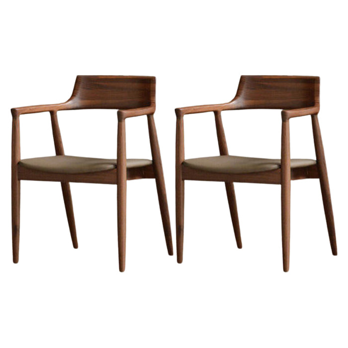 Modern 1/2/3/4/5 Pieces Dining Set Rectangle Solid Wood Legs Dinette Set in Natural 2 Brown Chairs Clearhalo 'Dining Room Sets' 'Dining Tables & Seating' 'dining_room_set' 'furn' 'furn_dining_room_set' 'Furniture' 'Kitchen & Dining Furniture' 5571730