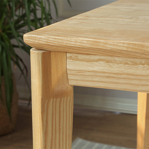 Modern 1/2/3/4/5 Pieces Dining Set Rectangle Solid Wood Legs Dinette Set in Natural Clearhalo 'Dining Room Sets' 'Dining Tables & Seating' 'dining_room_set' 'furn' 'furn_dining_room_set' 'Furniture' 'Kitchen & Dining Furniture' 5571734