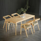 Modern 1/2/3/4/5 Pieces Dining Set Rectangle Solid Wood Legs Dinette Set in Natural Clearhalo 'Dining Room Sets' 'Dining Tables & Seating' 'dining_room_set' 'furn' 'furn_dining_room_set' 'Furniture' 'Kitchen & Dining Furniture' 5571738