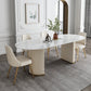Modern Style Sintered Stone Dining Table Set Oval 1/4/5/7 Pieces Dining Set for Home Use