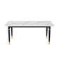 Modern 1/4/5/7 Pieces Dining Set Rectangle Stone Top Legs Dinette Set in White Clearhalo 'Dining Room Sets' 'Dining Tables & Seating' 'dining_room_set' 'furn' 'furn_dining_room_set' 'Furniture' 'Kitchen & Dining Furniture' 5571774