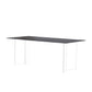 Modern 1/2/5 Pieces Dining Set Acrylic Base Double Pedestal Dinette Set Black 79"L x 31"W Clearhalo 'Dining Room Sets' 'Dining Tables & Seating' 'dining_room_set' 'furn' 'furn_dining_room_set' 'Furniture' 'Kitchen & Dining Furniture' 5571787