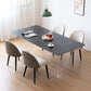 Modern 1/2/5 Pieces Dining Set Acrylic Base Double Pedestal Dinette Set 5 Pieces: Black Table, 4 Chairs Clearhalo 'Dining Room Sets' 'Dining Tables & Seating' 'dining_room_set' 'furn' 'furn_dining_room_set' 'Furniture' 'Kitchen & Dining Furniture' 5571790