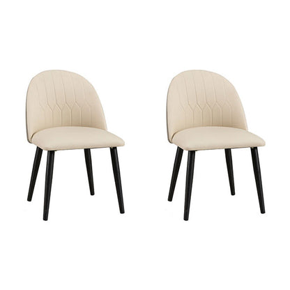 Modern 1/2/5 Pieces Dining Set Acrylic Base Double Pedestal Dinette Set 2 White Chairs Clearhalo 'Dining Room Sets' 'Dining Tables & Seating' 'dining_room_set' 'furn' 'furn_dining_room_set' 'Furniture' 'Kitchen & Dining Furniture' 5571792