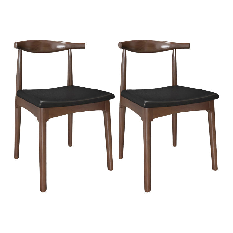 Industrial 1/2/5/7 Pieces Dining Set Solid Wood Top Dinette Set with Black Base 2 Wood Chairs Clearhalo 'Dining Room Sets' 'Dining Tables & Seating' 'dining_room_set' 'furn' 'furn_dining_room_set' 'Furniture' 'Kitchen & Dining Furniture' 5571811