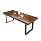 Industrial 1/2/5/7 Pieces Dining Set Solid Wood Top Dinette Set with Black Base Clearhalo 'Dining Room Sets' 'Dining Tables & Seating' 'dining_room_set' 'furn' 'furn_dining_room_set' 'Furniture' 'Kitchen & Dining Furniture' 5571815
