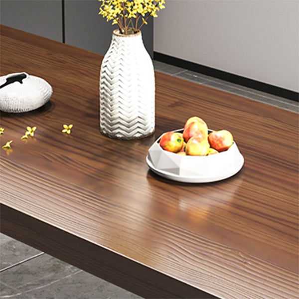 Industrial 1/2/5/7 Pieces Dining Set Solid Wood Top Dinette Set with Black Base Clearhalo 'Dining Room Sets' 'Dining Tables & Seating' 'dining_room_set' 'furn' 'furn_dining_room_set' 'Furniture' 'Kitchen & Dining Furniture' 5571816