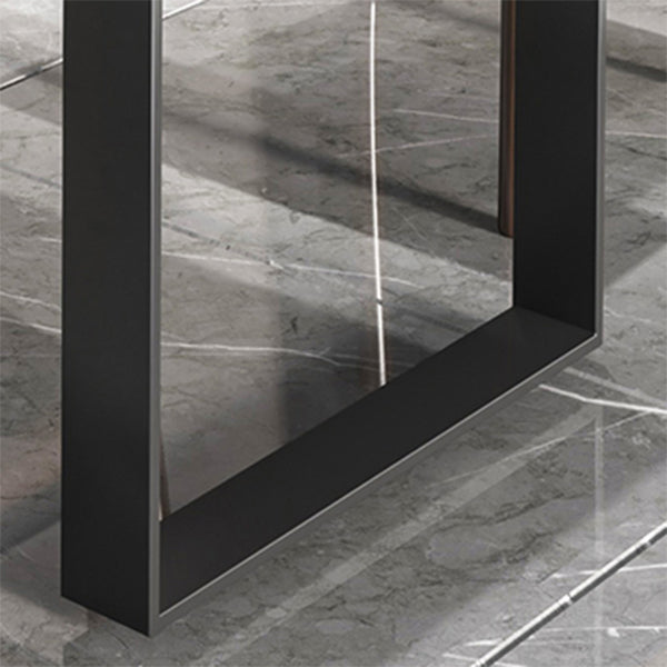 Industrial 1/2/5/7 Pieces Dining Set Solid Wood Top Dinette Set with Black Base Clearhalo 'Dining Room Sets' 'Dining Tables & Seating' 'dining_room_set' 'furn' 'furn_dining_room_set' 'Furniture' 'Kitchen & Dining Furniture' 5571819