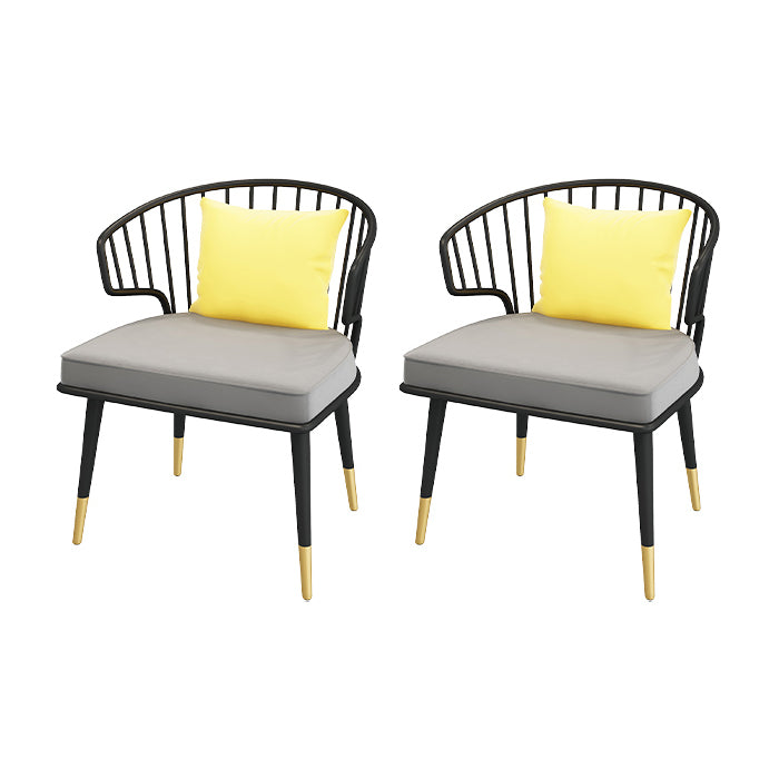 Modern 1/2/5/7 Pieces Dining Set White Stone Top Dining Furniture 2 Grey Chairs Clearhalo 'Dining Room Sets' 'Dining Tables & Seating' 'dining_room_set' 'furn' 'furn_dining_room_set' 'Furniture' 'Kitchen & Dining Furniture' 5571859