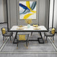 Modern 1/2/5/7 Pieces Dining Set White Stone Top Dining Furniture Clearhalo 'Dining Room Sets' 'Dining Tables & Seating' 'dining_room_set' 'furn' 'furn_dining_room_set' 'Furniture' 'Kitchen & Dining Furniture' 5571861