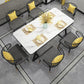 Modern 1/2/5/7 Pieces Dining Set White Stone Top Dining Furniture Clearhalo 'Dining Room Sets' 'Dining Tables & Seating' 'dining_room_set' 'furn' 'furn_dining_room_set' 'Furniture' 'Kitchen & Dining Furniture' 5571870