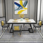 Modern 1/2/5/7 Pieces Dining Set White Stone Top Dining Furniture Clearhalo 'Dining Room Sets' 'Dining Tables & Seating' 'dining_room_set' 'furn' 'furn_dining_room_set' 'Furniture' 'Kitchen & Dining Furniture' 5571871