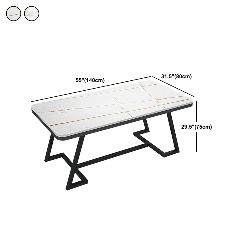Modern 1/2/5/7 Pieces Dining Set White Stone Top Dining Furniture Clearhalo 'Dining Room Sets' 'Dining Tables & Seating' 'dining_room_set' 'furn' 'furn_dining_room_set' 'Furniture' 'Kitchen & Dining Furniture' 5571874