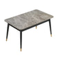 Set da pranzo Nordic Stone Top 1/2/5/7 pezzi Tavolo da pranzo grigio con sedie in pelle