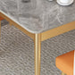 Set da pranzo Nordic Stone Top 1/2/5/7 pezzi Tavolo da pranzo grigio con sedie in pelle