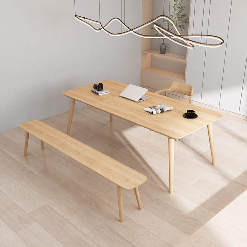 Massivholz Industrial Meeting Schreibtisch Rechteck fester Bürotisch