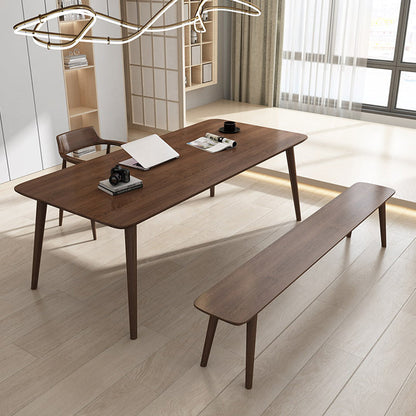 Massivholz Industrial Meeting Schreibtisch Rechteck fester Bürotisch