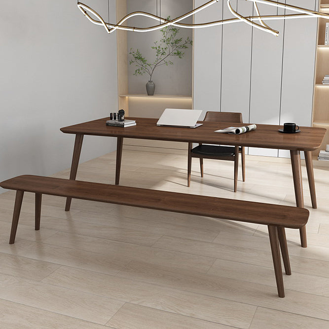 Massivholz Industrial Meeting Schreibtisch Rechteck fester Bürotisch