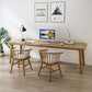 Modern Rectangular Writing Desk Solid Wood Office Desk with H-Shape Base