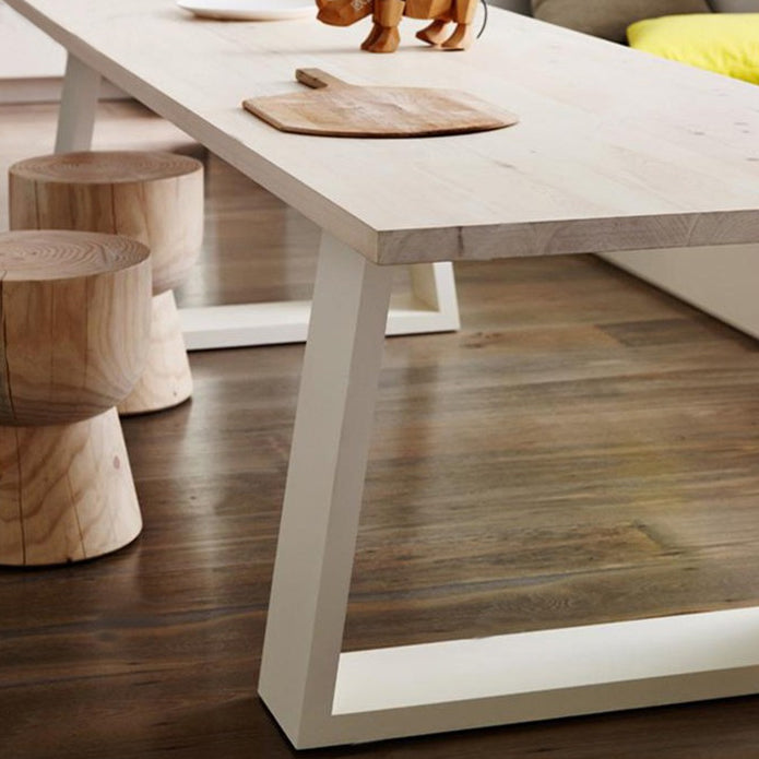 Industrial Pine Wood Top Office Desk Rectangular Desk with Metal Sled Clearhalo 'furn' 'furn_office_desk' 'Furniture' 'Office Desks' 'Office Furniture' 'office_desk' 5572099